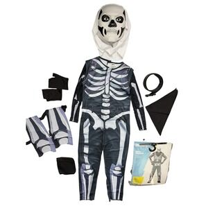 Spirit Fortnite Kids Skull Trooper Skeleton Costume Size M (8-10)